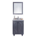 Laviva Odyssey 24" Maple Grey Bathroom Vanity with White Stripes Marble Countertop 313613-24G-WS