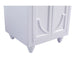 Laviva Odyssey 24" White Bathroom Vanity with Black Wood Marble Countertop 313613-24W-BW
