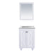 Laviva Odyssey 24" White Bathroom Vanity with Matte White VIVA Stone Solid Surface Countertop 313613-24W-MW