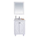 Laviva Odyssey 24" White Bathroom Vanity with White Carrara Marble Countertop 313613-24W-WC