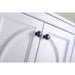 Laviva Odyssey 24" White Bathroom Vanity with White Stripes Marble Countertop 313613-24W-WS
