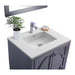 Laviva Odyssey 30" Maple Grey Bathroom Vanity with Matte White VIVA Stone Solid Surface Countertop 313613-30G-MW