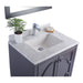 Laviva Odyssey 30" Maple Grey Bathroom Vanity with White Carrara Marble Countertop 313613-30G-WC