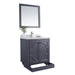 Laviva Odyssey 30" Maple Grey Bathroom Vanity with White Stripes Marble Countertop 313613-30G-WS