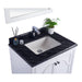 Laviva Odyssey 30" White Bathroom Vanity with Black Wood Marble Countertop 313613-30W-BW