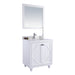 Laviva Odyssey 30" White Bathroom Vanity with White Quartz Countertop 313613-30W-WQ