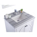 Laviva Odyssey 30" White Bathroom Vanity with White Stripes Marble Countertop 313613-30W-WS