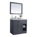 Laviva Odyssey 36" Maple Grey Bathroom Vanity with Black Wood Marble Countertop 313613-36G-BW