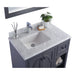 Laviva Odyssey 36" Maple Grey Bathroom Vanity with White Carrara Marble Countertop 313613-36G-WC
