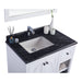Laviva Odyssey 36" White Bathroom Vanity with Black Wood Marble Countertop 313613-36W-BW