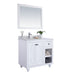Laviva Odyssey 36" White Bathroom Vanity with White Carrara Marble Countertop 313613-36W-WC