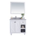 Laviva Odyssey 36" White Bathroom Vanity with White Stripes Marble Countertop 313613-36W-WS