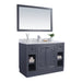Laviva Odyssey 48" Maple Grey Bathroom Vanity with Black Wood Marble Countertop 313613-48G-BW