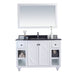 Laviva Odyssey 48" White Bathroom Vanity with Black Wood Marble Countertop 313613-48W-BW