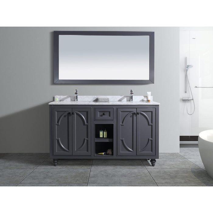Laviva Odyssey 60" Maple Grey Double Sink Bathroom Vanity Cabinet 313613-60G
