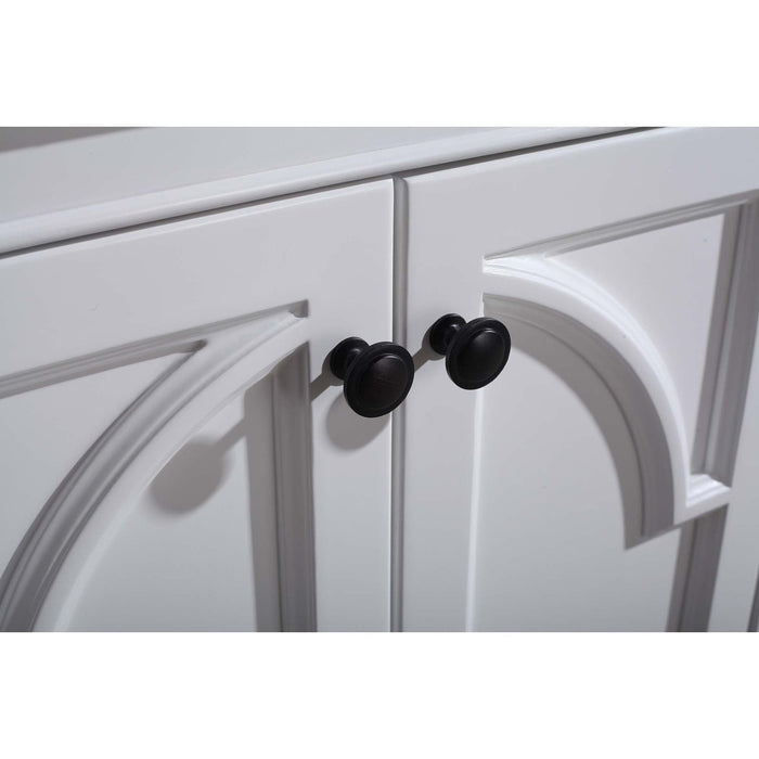 Laviva Odyssey 60" White Double Sink Bathroom Vanity with Matte White VIVA Stone Solid Surface Countertop 313613-60W-MW