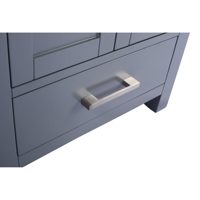 Laviva Wilson 24" Grey Bathroom Vanity with Matte White VIVA Stone Solid Surface Countertop 313ANG-24G-MW