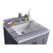 Laviva Wilson 24" Grey Bathroom Vanity with White Stripes Marble Countertop 313ANG-24G-WS
