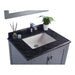 Laviva Wilson 30" Grey Bathroom Vanity with Black Wood Marble Countertop 313ANG-30G-BW