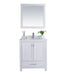 Laviva Wilson 30" White Bathroom Vanity with Pure White Phoenix Stone Countertop 313ANG-30W-PW
