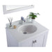 Laviva Wilson 30" White Bathroom Vanity with Pure White Phoenix Stone Countertop 313ANG-30W-PW