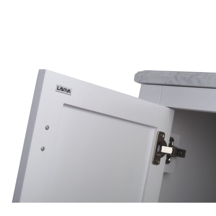 Laviva Wilson 30" White Bathroom Vanity with White Quartz Countertop 313ANG-30W-WQ