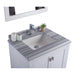 Laviva Wilson 30" White Bathroom Vanity with White Stripes Marble Countertop 313ANG-30W-WS