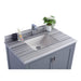 Laviva Wilson 36" Grey Bathroom Vanity with White Stripes Marble Countertop 313ANG-36G-WS