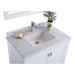 Laviva Wilson 36" White Bathroom Vanity with White Carrara Marble Countertop 313ANG-36W-WC