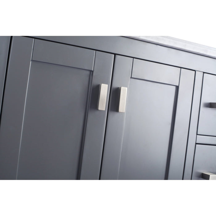 Laviva Wilson 42" Grey Bathroom Vanity with White Carrara Marble Countertop 313ANG-42G-WC