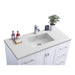 Laviva Wilson 42" White Bathroom Vanity with Matte White VIVA Stone Solid Surface Countertop 313ANG-42W-MW