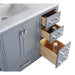 Laviva Wilson 48" Grey Bathroom Vanity with White Carrara Marble Countertop 313ANG-48G-WC