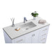 Laviva Wilson 48" White Bathroom Vanity with Matte White VIVA Stone Solid Surface Countertop 313ANG-48W-MW