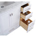 Laviva Wilson 48" White Bathroom Vanity with White Carrara Marble Countertop 313ANG-48W-WC