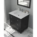 Laviva Luna 30" Espresso Bathroom Vanity with Matte White VIVA Stone Solid Surface Countertop 313DVN-30E-MW