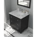 Laviva Luna 30" Espresso Bathroom Vanity with White Carrara Marble Countertop 313DVN-30E-WC