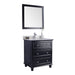 Laviva Luna 30" Espresso Bathroom Vanity with White Quartz Countertop 313DVN-30E-WQ