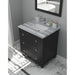Laviva Luna 30" Espresso Bathroom Vanity with White Stripes Marble Countertop 313DVN-30E-WS