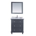 Laviva Luna 30" Maple Grey Bathroom Vanity with White Carrara Marble Countertop 313DVN-30G-WC