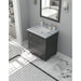 Laviva Luna 30" Maple Grey Bathroom Vanity with White Stripes Marble Countertop 313DVN-30G-WS