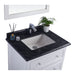 Laviva Luna 30" White Bathroom Vanity with Black Wood Marble Countertop 313DVN-30W-BW