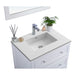 Laviva Luna 30" White Bathroom Vanity with Matte White VIVA Stone Solid Surface Countertop 313DVN-30W-MW