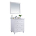 Laviva Luna 30" White Bathroom Vanity with Pure White Phoenix Stone Countertop 313DVN-30W-PW