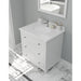 Laviva Luna 30" White Bathroom Vanity with Pure White Phoenix Stone Countertop 313DVN-30W-PW