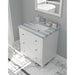 Laviva Luna 30" White Bathroom Vanity with White Stripes Marble Countertop 313DVN-30W-WS