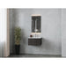 Laviva Legno 24" Carbon Oak Bathroom Vanity with Matte White VIVA Stone Solid Surface Countertop 313LGN-24CR-MW