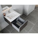 Laviva Legno 24" Carbon Oak Bathroom Vanity with Matte White VIVA Stone Solid Surface Countertop 313LGN-24CR-MW