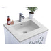 Laviva Mediterraneo 24" White Bathroom Vanity with Matte White VIVA Stone Solid Surface Countertop 313MKSH-24W-MW