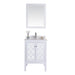Laviva Mediterraneo 24" White Bathroom Vanity with White Quartz Countertop 313MKSH-24W-WQ