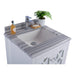 Laviva Mediterraneo 24" White Bathroom Vanity with White Stripes Marble Countertop 313MKSH-24W-WS
